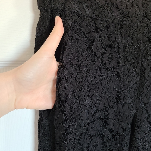 Lace ankle length J.Crew elastic waist trousers - black size 4 - Picture 5 of 9